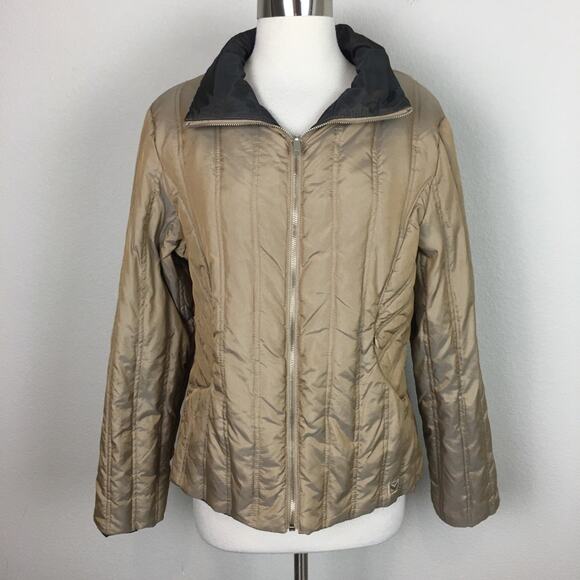 Michael Michael Kors Brown Reversible Puffer Jacket Medium - Picture 1 of 11
